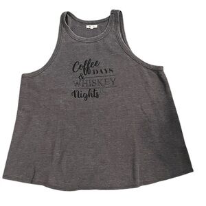 Women's Maurices Gray & Black Graphic Tank Top XL